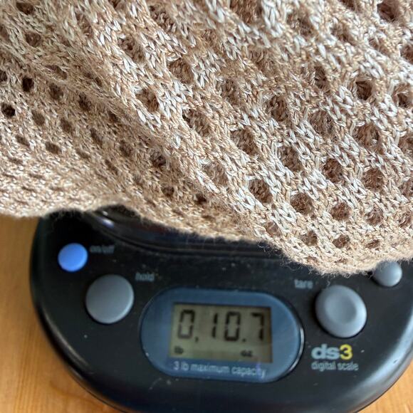 White House Black Market Long Open Cardigan Small Beige Pointelle Open Knit READ - Picture 13 of 13